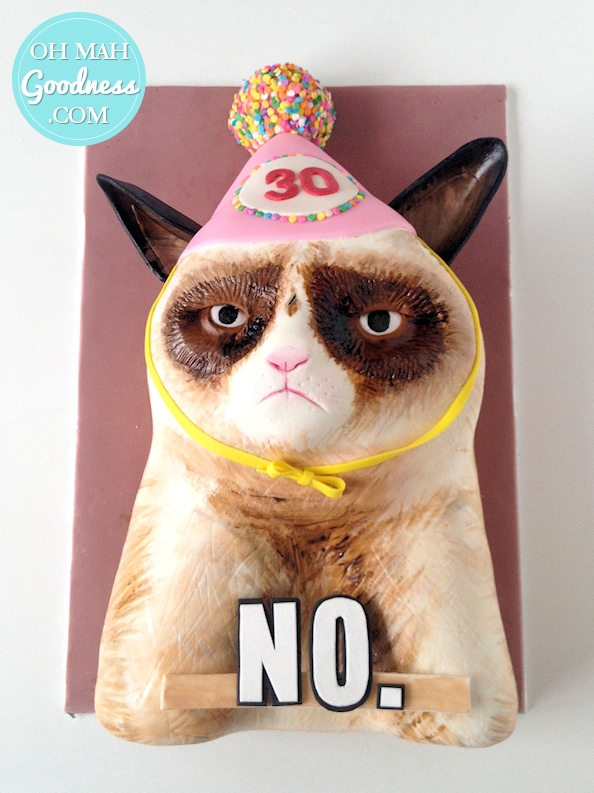 Grumpy cat cake