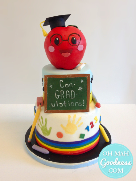 Teacher graduation cake