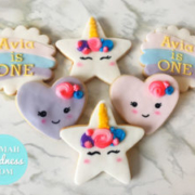 Unicorn star cookies: Toronto custom cookies, Toronto custom cakes